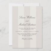 Simple Beach Sand Cabana Stripes Wedding Kaart (Voorkant)