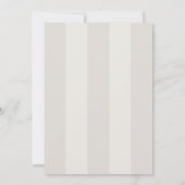 Simple Beach Sand Cabana Stripes Wedding Kaart (Achterkant)
