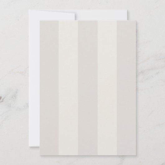 Simple Beach Sand Cabana Stripes Wedding Kaart (Achterkant)