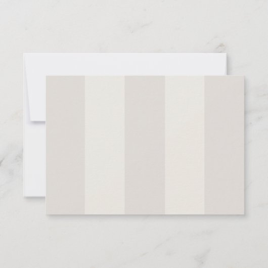 Simple Beach Sand Cabana Stripes Wedding RSVP (Achterkant)