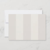 Simple Beach Sand Cabana Stripes Wedding RSVP Kaartje (Achterkant)