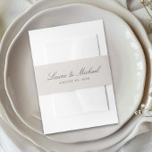 Simple Beach Sand Personalized Wedding Uitnodigingen Wikkel