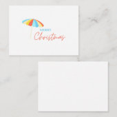 Simple Beach Theme Christmas-Wenskaart Notitiekaartje (Voorkant / Achterkant)