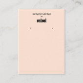 Simple Beige Earring Display Visitekaartje (Voorkant)
