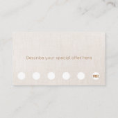 Simple Beige Linen 6 Punch Customer Loyalty (Achterkant)