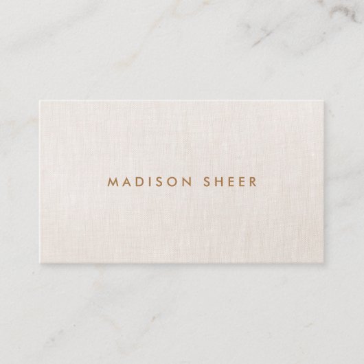 Simple Beige Linen 6 Punch Customer Loyalty (Voorkant)