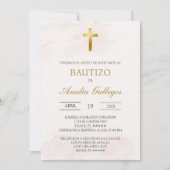 Simple beige Spanish baptism Kaart (Voorkant)
