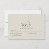 Simple Beige Wedding RSVP (Voorkant)