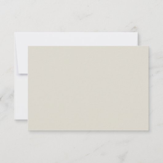 Simple Beige Wedding RSVP (Achterkant)