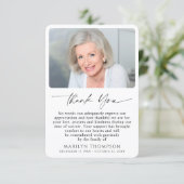 Simple Bereavement Funeral Memorial Photo Bedankkaart (Staand voorkant)