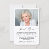 Simple Bereavement Funeral Memorial Photo Bedankkaart (Voorkant)