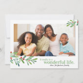 Simple Berries Wonderful Life 1 Foto | Feestdagenkaart (Voorkant)