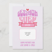Simple Best Mom Ever Retro Pastel Gift Card Holder Kaart (Voorkant)
