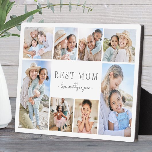 Simple Best Mom Photo Collage Fotoplaat