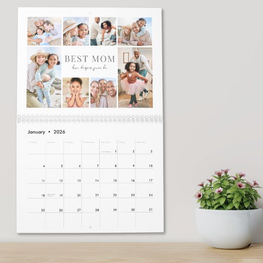 Simple Best Mom Photo Collage Kalender