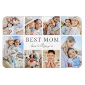 Simple Best Mom Photo Collage Magneet (Horizontaal)