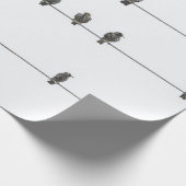 Simple Birds on the Wires Hand-Drawn Illustration Cadeaupapier (Hoek)