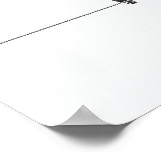 Simple Birds on the Wires Hand-Drawn Illustration Poster (Hoek)