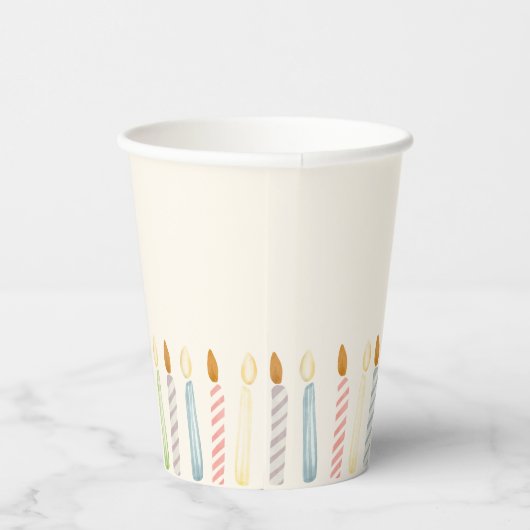 Simple Birthday Candles Party Papieren Bekers (Rechts)