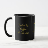 Simple Black and Gold  Aries Zodiac Coffee Mok (Links)