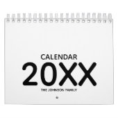 Simple Black and White 2026 Kalender (Hoes)