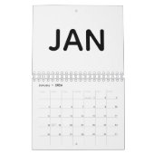 Simple Black and White 2026 Kalender (Jan 2026)