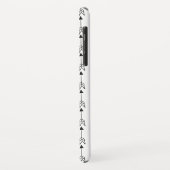 Simple Black and White Boho Arrow Pattern Monogram Case-Mate iPhone Case (Achterkant/links)