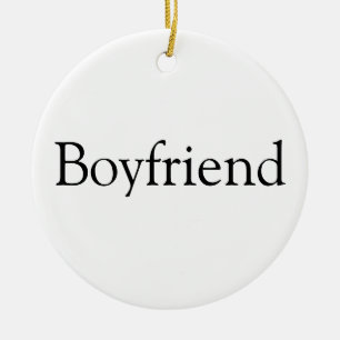 Simple Black and White Boyfriend Definition Fun Keramisch Ornament