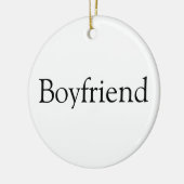 Simple Black and White Boyfriend Definition Fun Keramisch Ornament (Links)