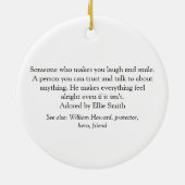 Simple Black and White Boyfriend Definition Fun Keramisch Ornament (Achterkant)