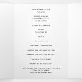 Simple Black and White Calligraphy Wedding Program Drieluik Programma (Binnenkant midden)