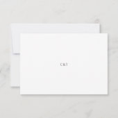 Simple Black and White Clean Wedding RSVP Kaartje (Achterkant)