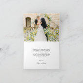 Simple Black and White Elegant Wedding Bedankkaart (Binnen)