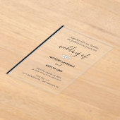 Simple Black and White Formal Wedding - Custom Acryl Uitnodigingen (Laagn)