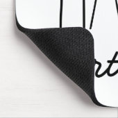 Simple Black And White Happy Birthday Typography Muismat (Hoek)