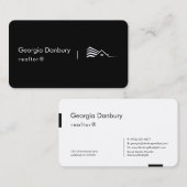 Simple Black and White Luxury Realtor  Visitekaartje (Voorkant / Achterkant)