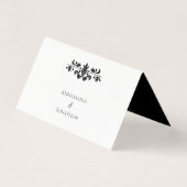 Simple Black and White Minimalist | Place Card Kaart (Achterkant)