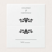 Simple Black and White Minimalist | Place Card Kaart (Buitenkant ongevouwen)