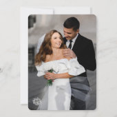 Simple Black and White Overlay Photo Wedding  Kaart (Achterkant)