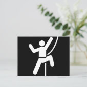 Simple Black and White Rock-klimpictogram Briefkaart (Staand voorkant)