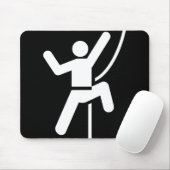 Simple Black and White Rock-klimpictogram Muismat (Met muis)