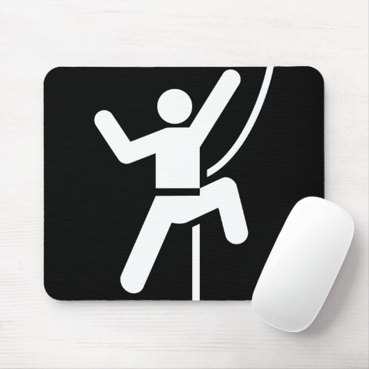 Simple Black and White Rock-klimpictogram Muismat (Met muis)