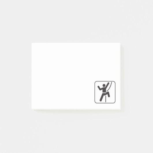Simple Black and White Rock-klimpictogram Post-it® Notes (Voorkant)