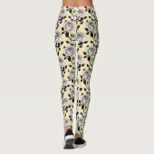 Simple Black And White Roses In A Graphic Style  Leggings (Achterkant)