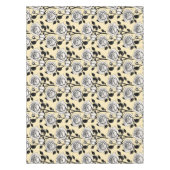 Simple Black And White Roses In A Graphic Style  Tafelkleed (Voorkant)