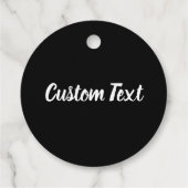 Simple Black and White Script Cursive Text Bedankjes Labels (Achterkant)