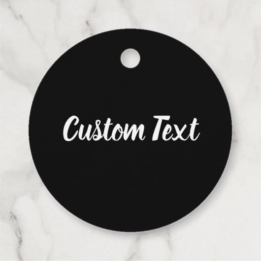 Simple Black and White Script Cursive Text Bedankjes Labels (Achterkant)