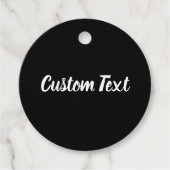 Simple Black and White Script Cursive Text Bedankjes Labels (Voorkant)