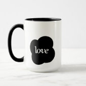Simple black and white scripture Two-Tone mug Mok (Links)