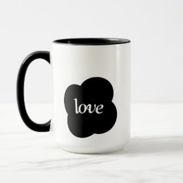 Simple black and white scripture Two-Tone mug  Mok